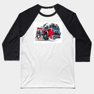 Cartoon firetruck Baseball T-Shirt